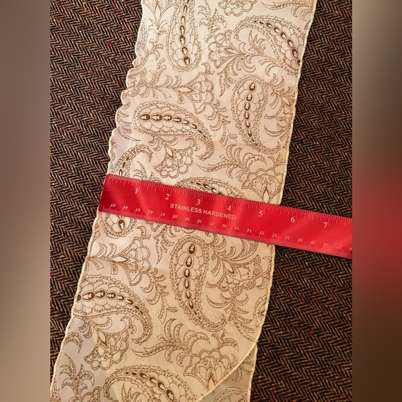 USA Vintage Short Scarf 60s 70s PCI Brand Polyester 5.5 x 35 inches - Picture 5 of 7